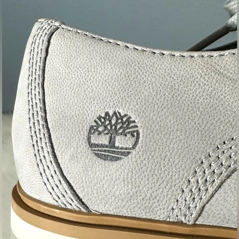 Timberland Ladies London Square Oxford Nubuck Leather ReBOTL Shoes Gray SZ 8 EUC